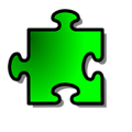 Free Stock Photo: Illustration of a green puzzle piece