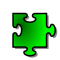 Free Stock Photo: Illustration of a green puzzle piece