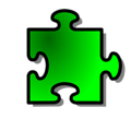 Free Stock Photo: Illustration of a green puzzle piece