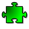 Free Stock Photo: Illustration of a green puzzle piece