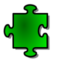Free Stock Photo: Illustration of a green puzzle piece