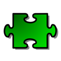 Free Stock Photo: Illustration of a green puzzle piece