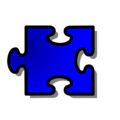 Free Stock Photo: Illustration of a blue puzzle piece