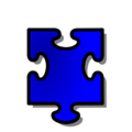 Free Stock Photo: Illustration of a blue puzzle piece