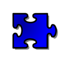 Free Stock Photo: Illustration of a blue puzzle piece