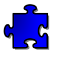 Free Stock Photo: Illustration of a blue puzzle piece