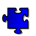Free Stock Photo: Illustration of a blue puzzle piece