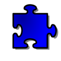 Free Stock Photo: Illustration of a blue puzzle piece