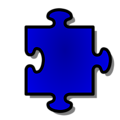 Free Stock Photo: Illustration of a blue puzzle piece
