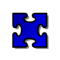 Free Stock Photo: Illustration of a blue puzzle piece with a transparent background.