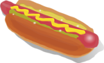 Free Stock Photo: Illustration of a hotdog with mustard