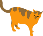 Free Stock Photo: Illustration of an orange cat