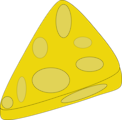Free Stock Photo: Illustration of a slice of cheese