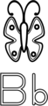 Free Stock Photo: Illustration of the letter B with a butterfly