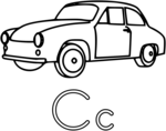 Free Stock Photo: Illustration of the letter C with a car