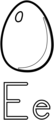 Free Stock Photo: Illustration of the letter E with an egg
