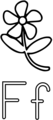 Free Stock Photo: Illustration of the letter F with a flower