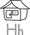 Free Stock Photo: Illustration of the letter H with a house on a transparent background.