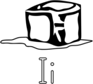 Free Stock Photo: Illustration of the letter I with ice