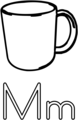 Free Stock Photo: Illustration of the letter M with a mug