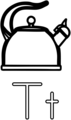 Free Stock Photo: Illustration of the letter T with a teakettle