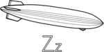Free Stock Photo: Illustration of the letter Z with a zeppelin