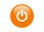 Free Stock Photo: Illustration of an orange power button icon