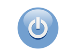 Free Stock Photo: Illustration of a blue power button icon