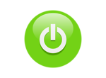 Free Stock Photo: Illustration of a green power button icon