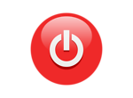 Free Stock Photo: Illustration of a red power button icon