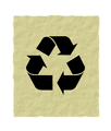 Free Stock Photo: Illustration of a recycle symbol on paper