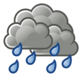 Free Stock Photo: Illustration of a stormy cloud with light rain