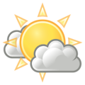 Free Stock Photo: Illustration of the sun with clouds