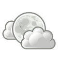 Free Stock Photo: Illustration of the full moon with clouds