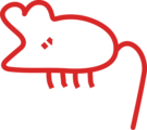 Free Stock Photo: Illustration of a red mouse