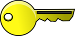 Free Stock Photo: Illustration of a gold key
