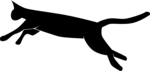 Free Stock Photo: Illustration of a black cat jumping