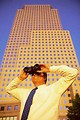 Free Stock Photo: Business man with binoculars