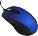 Free Stock Photo: Illustration of a blue computer mouse