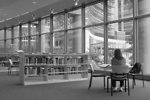 Free Stock Photo: A woman sitting in a library