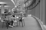 Free Stock Photo: A woman sitting in a library