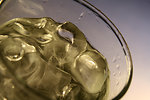 Free Stock Photo: A glass of cold water with ice cubes