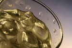 Free Stock Photo: A glass of cold water with ice cubes