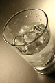 Free Stock Photo: A glass of cold water with ice cubes