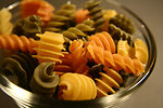 Free Stock Photo: Uncooked rotini pasta on a counter