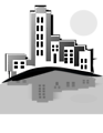 Free Stock Photo: Illustration of office buildings in a city