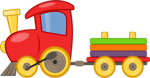 Free Stock Photo: Illustration of a cartoon toy train