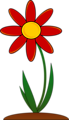 Free Stock Photo: Illustration of a red flower