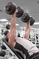 Free Stock Photo: A healthy young man lifting weights in a gym