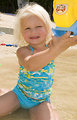 Free Stock Photo: A young girl playing in the water at a beach